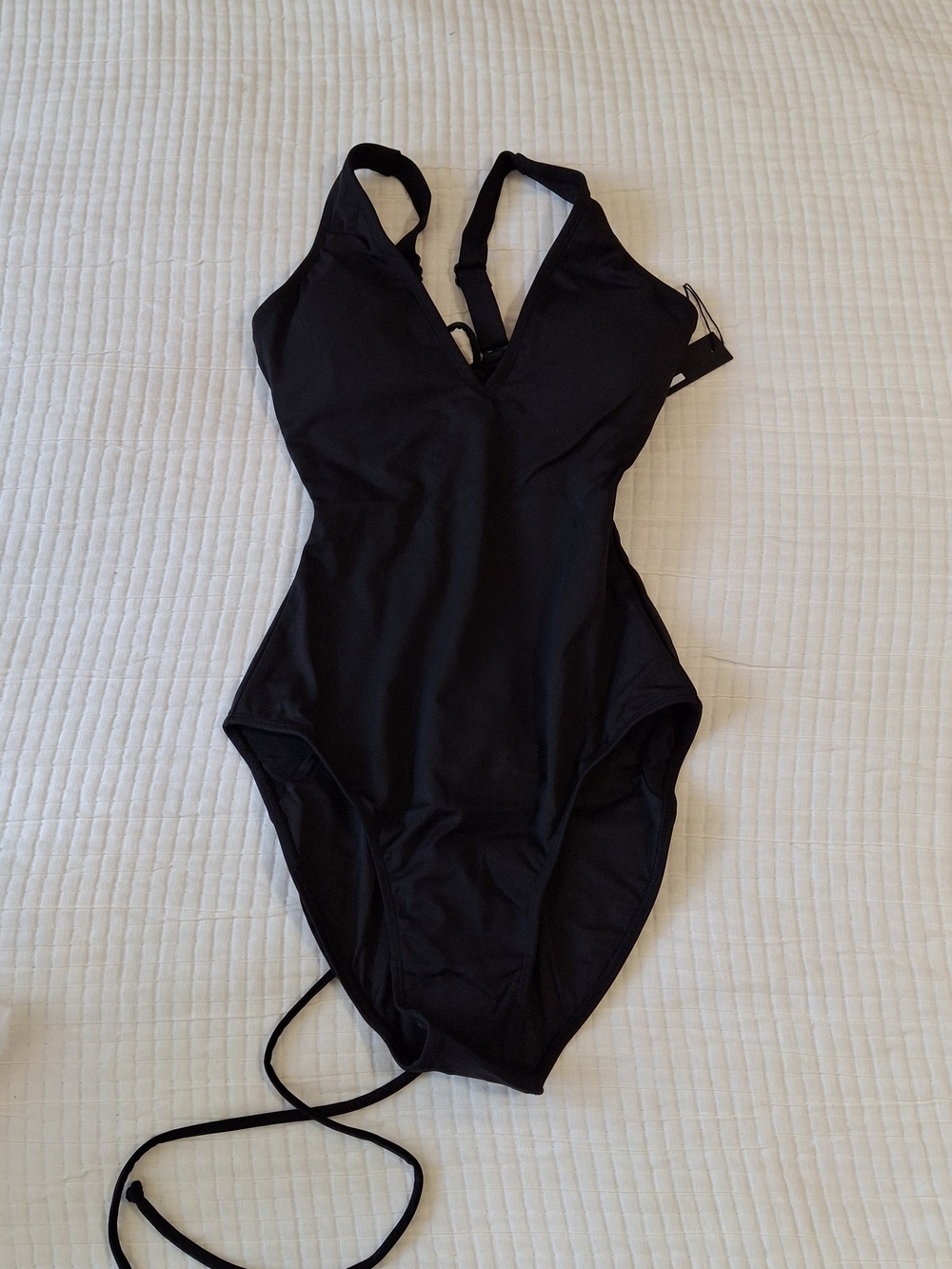 NWT TA3 BLACK Plungey One-Piece Swimsuit Various Sizes